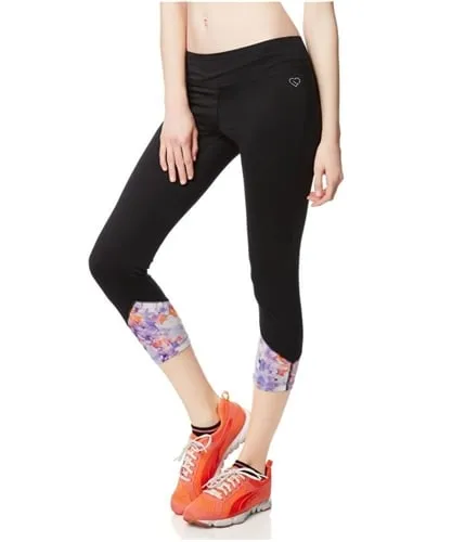 Aeropostale Womens Lld Floral Cropped Athletic Track Pants