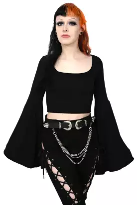 Alexa Bell Sleeve Crop Top