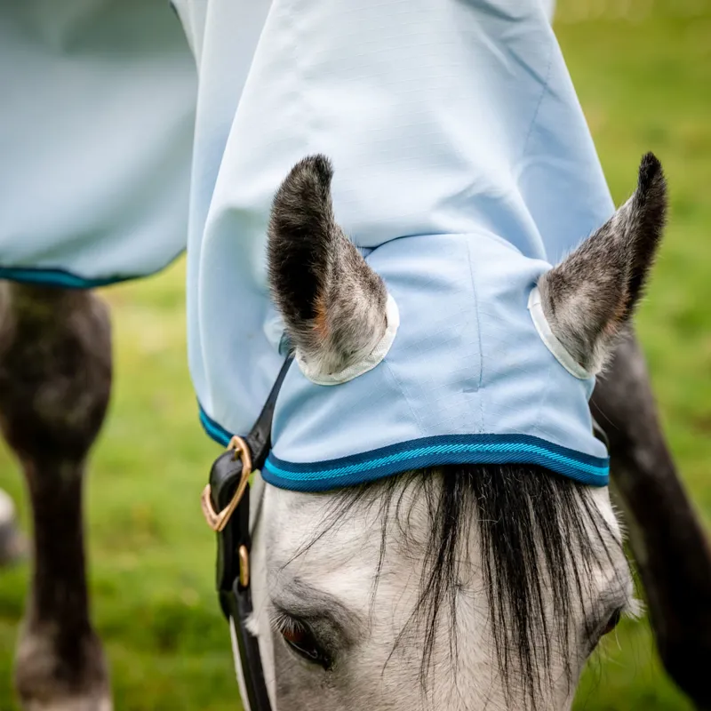 Amigo Ripstop Hoody Combo Neck Fly Rug - Azure Blue/Navy/Electric Blue