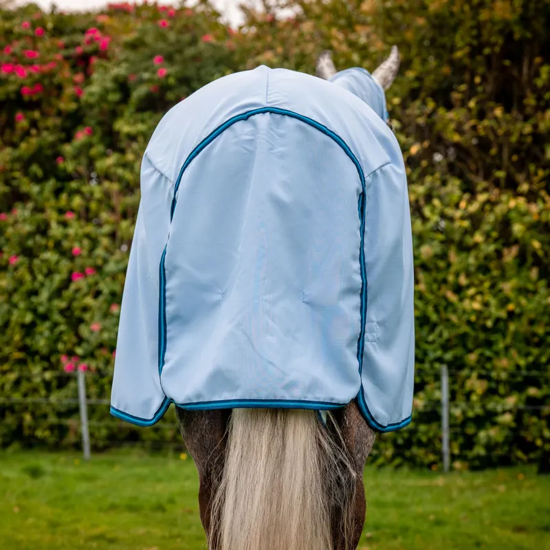 Amigo Ripstop Hoody Combo Neck Fly Rug - Azure Blue/Navy/Electric Blue