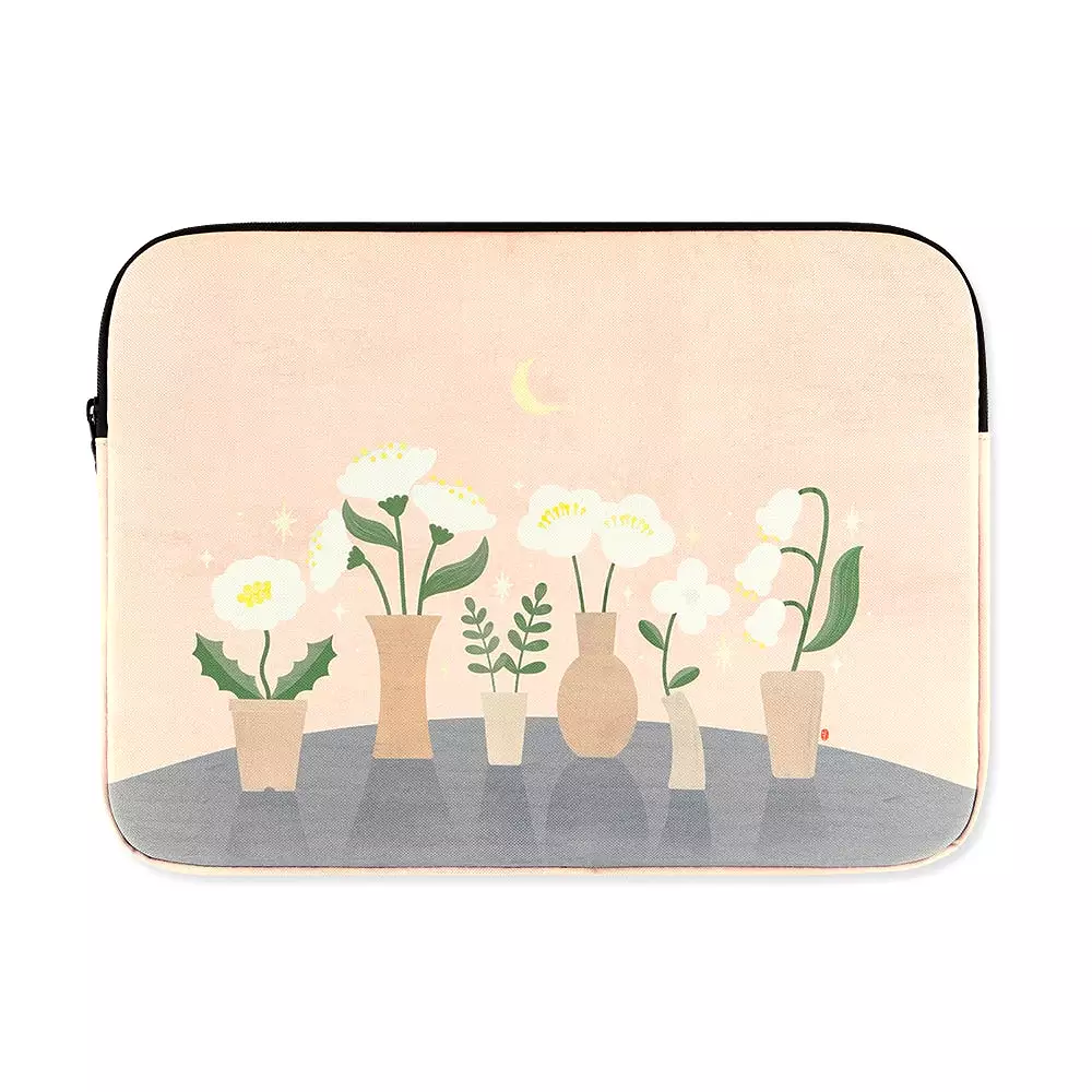 Apricot Flower Graphic Laptop Sleeves 13 15 inch Cases Protective Covers Handbags Square Pouches Designer Artist Prints Cute Lig