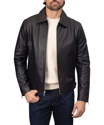 Bagatelle Homme Men's Genuine Leather Zip Front Jacket