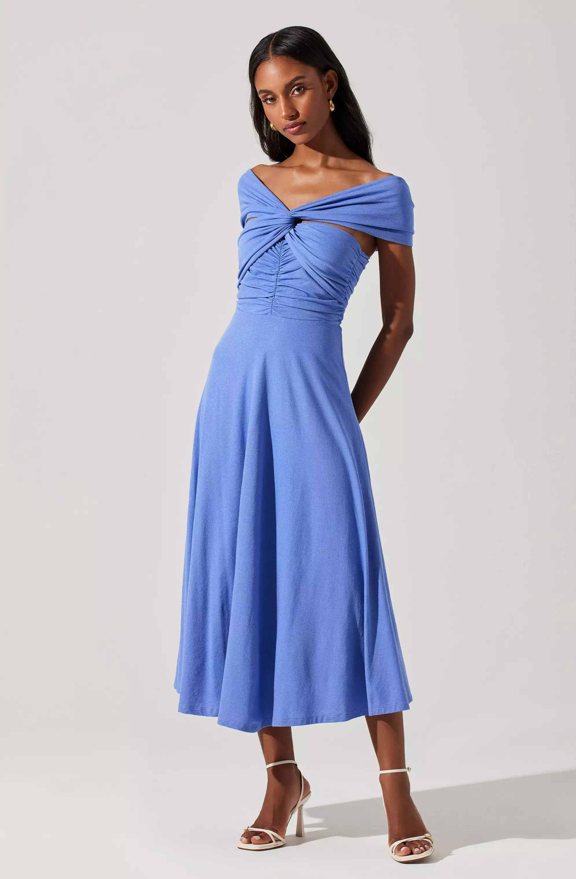 Balto Off Shoulder Midi Dress