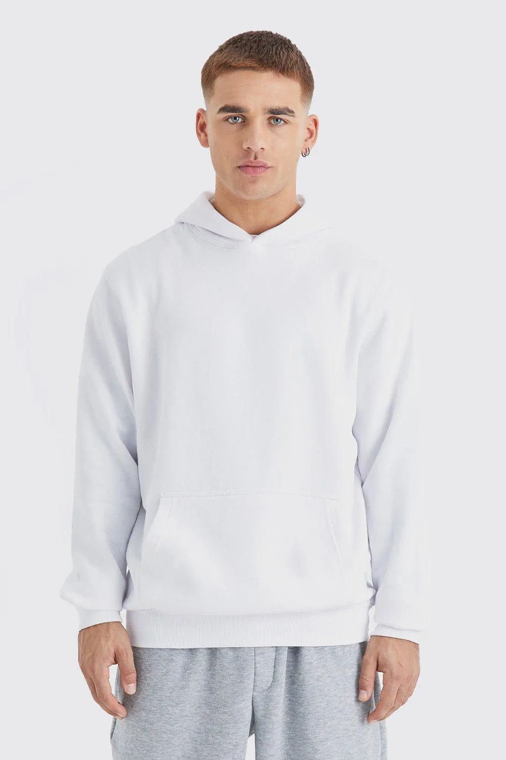 Basic Over The Head Hoodie | boohooMAN UK