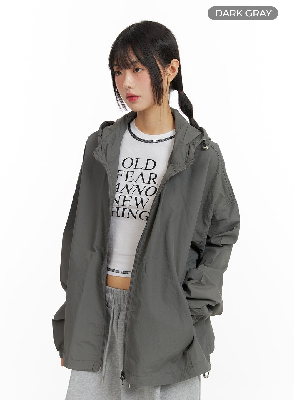 Basic Oversized Nylon Jacket CF423