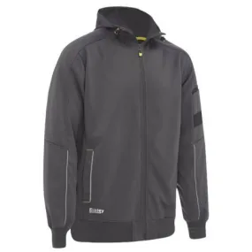 Bisley BK6925 Zip-Front Work Fleece Hoodie Charcoal