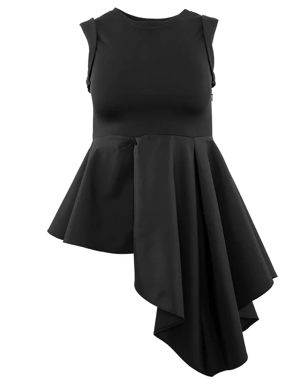 Black Aphrodite Peplum Top