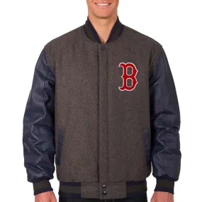 Boston Red Sox Charcoal and Navy Varsity Jacket