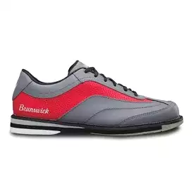 Brunswick Mens Rampage Grey Red Left Hand Bowling Shoes