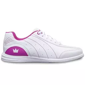 Brunswick Womens Mystic White Fuchsia Bowling Shoes