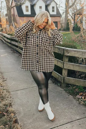 Caffeine Crush Checkered Jacket Curves