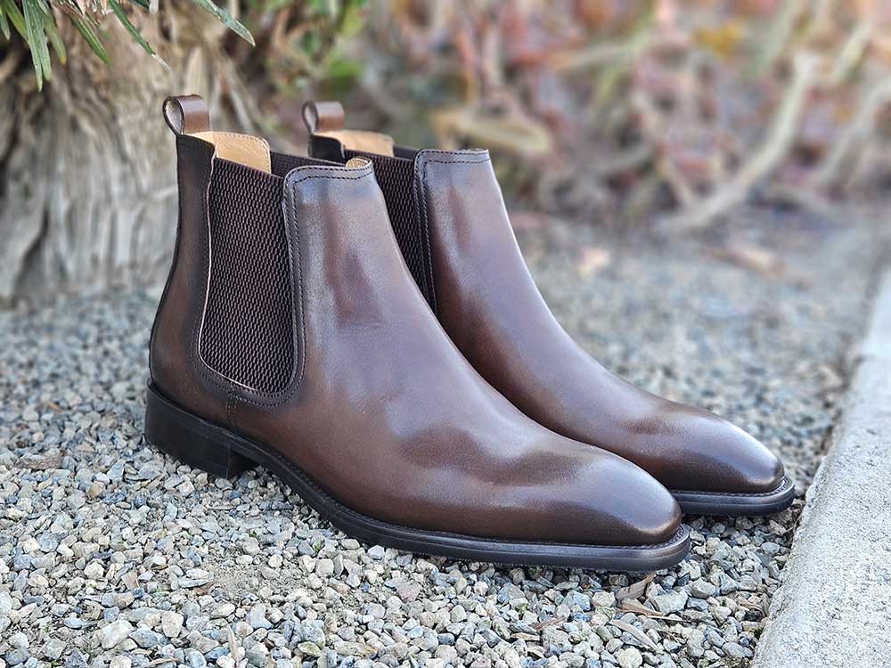 Calfskin Leather Chelsea Boot