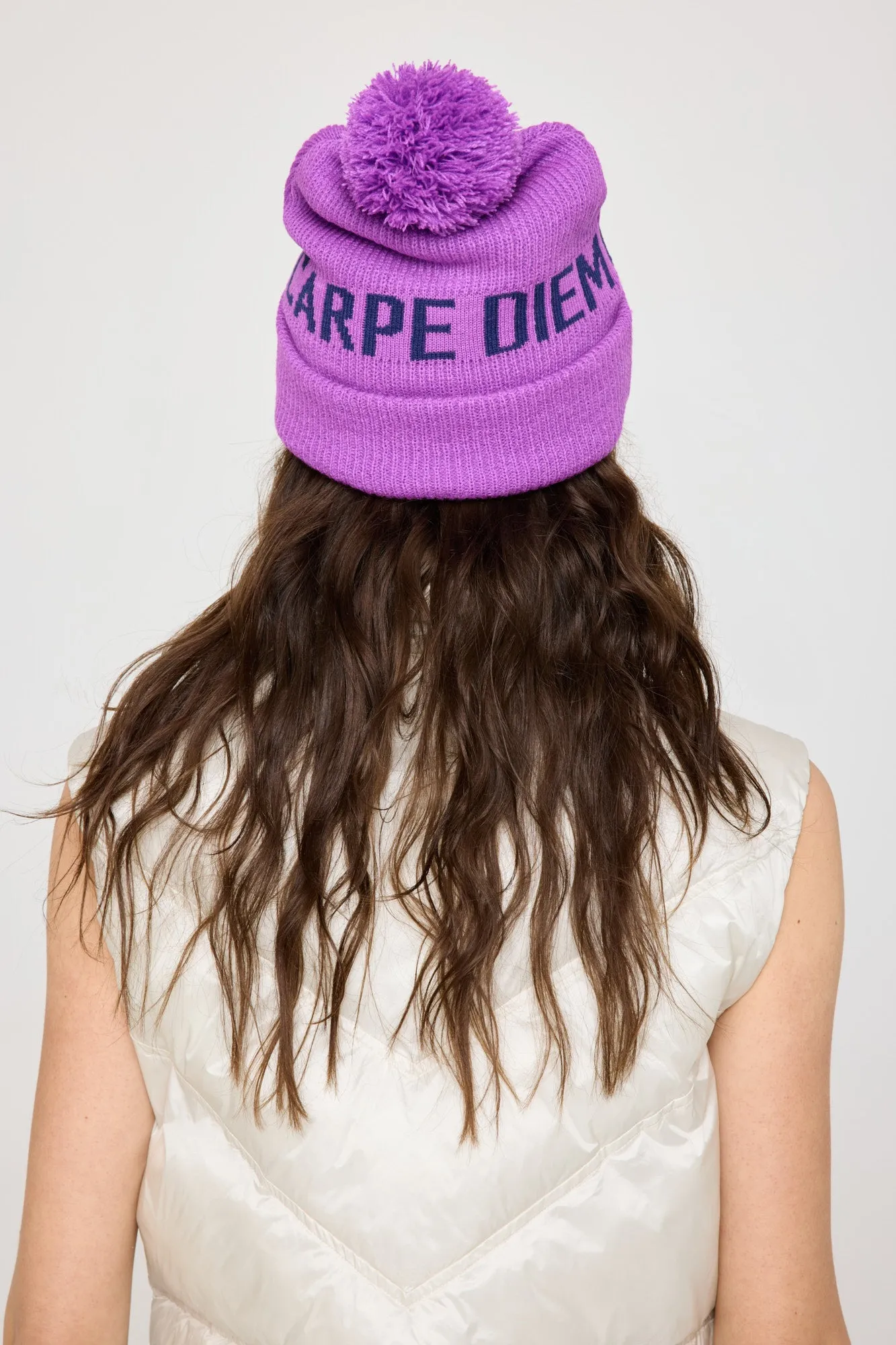 Carpe Diem Pompom Beanie