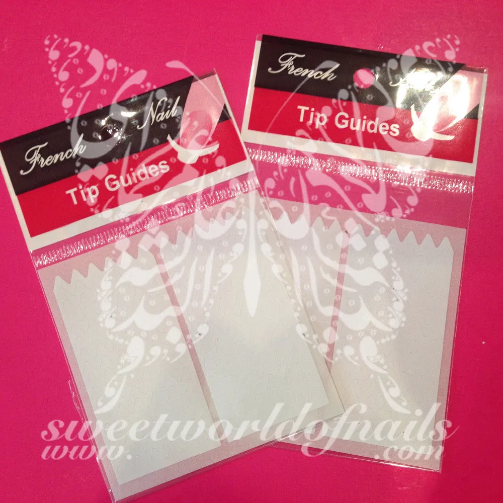 Chevron Nail Tip Guides Stickers / 2 sheets