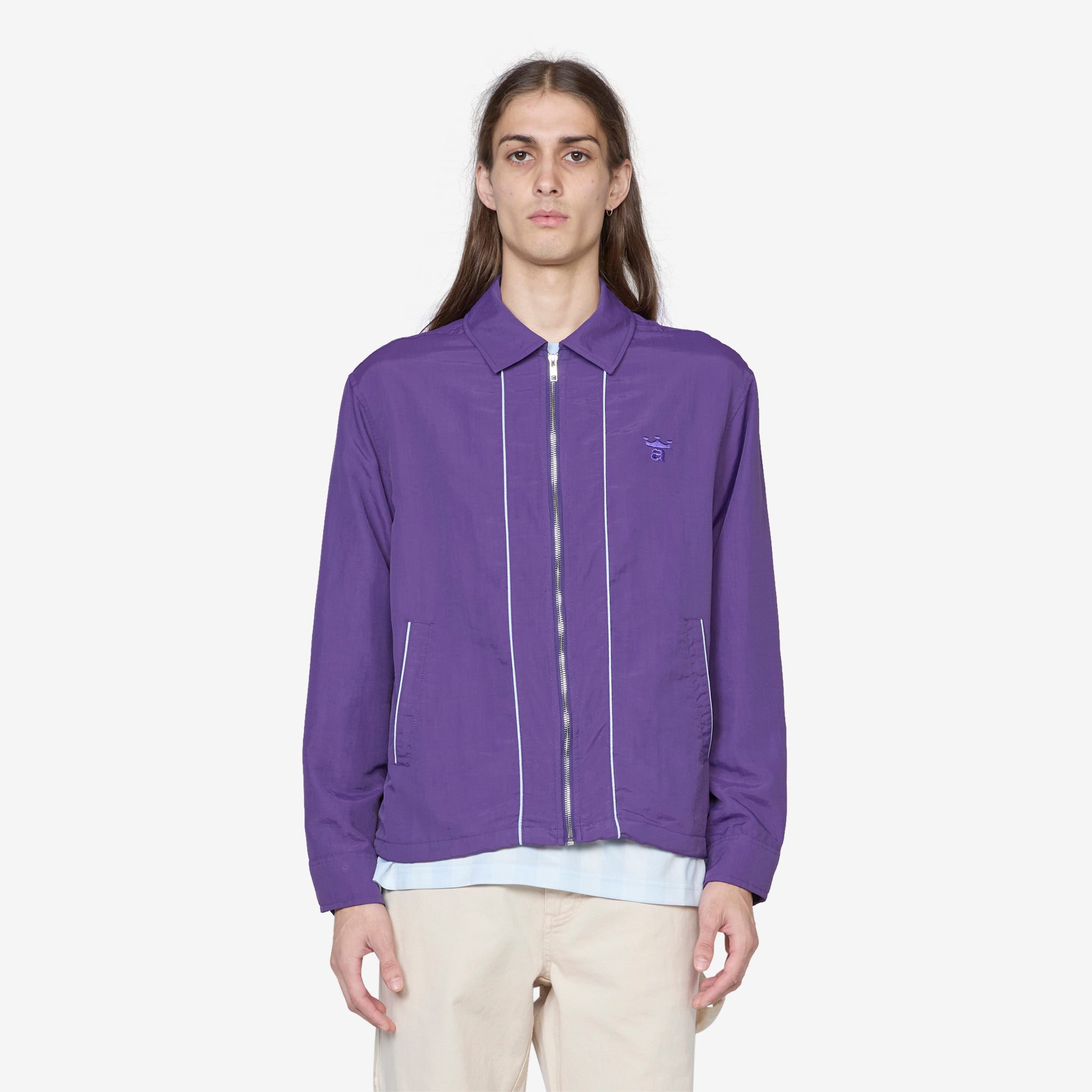 Classic Logo Coaches Jacket Purple