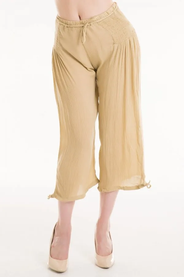 Connection 18 Long Smocking Side Linen pants