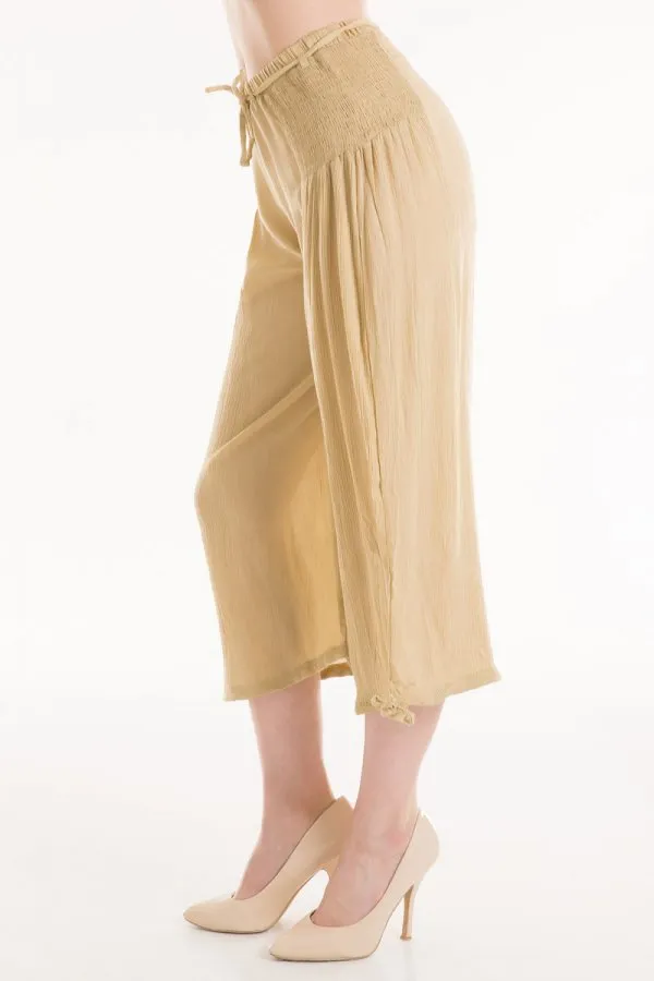 Connection 18 Long Smocking Side Linen pants