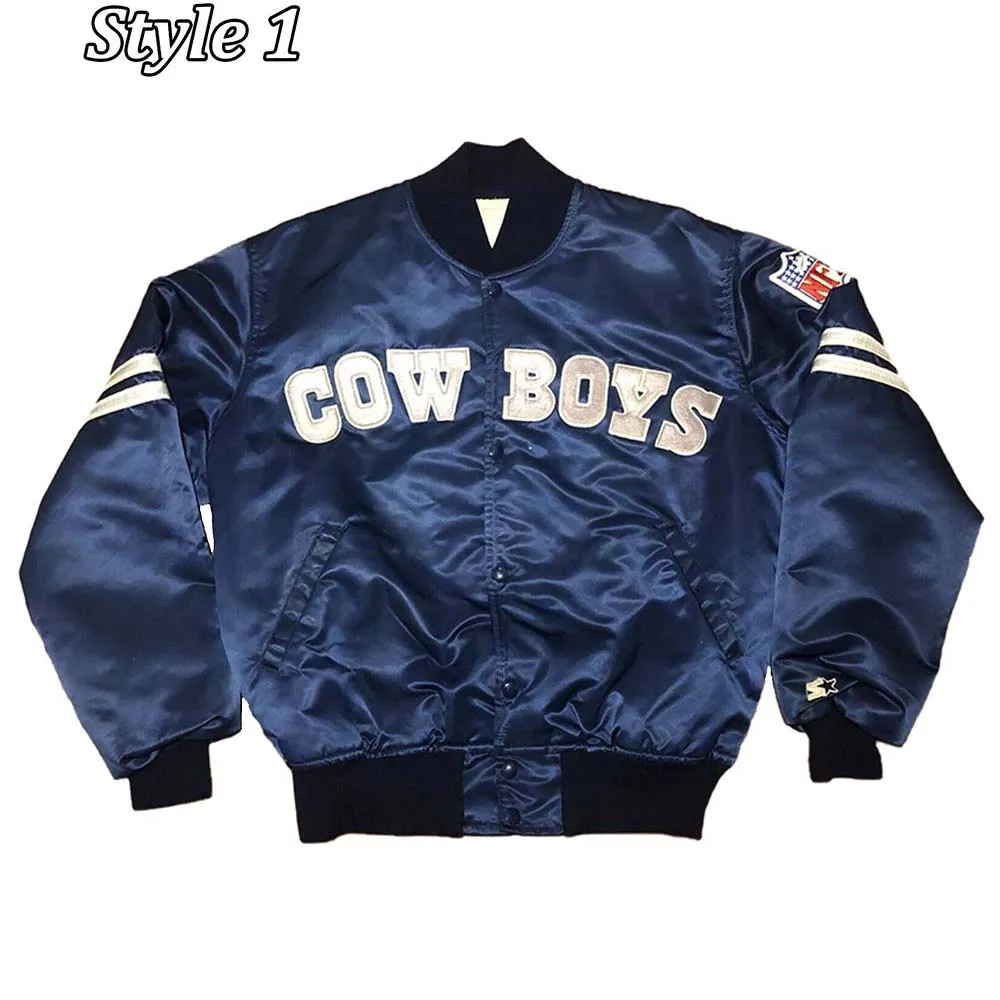 Dallas Cowboys 1990’s Satin Navy Blue Jacket