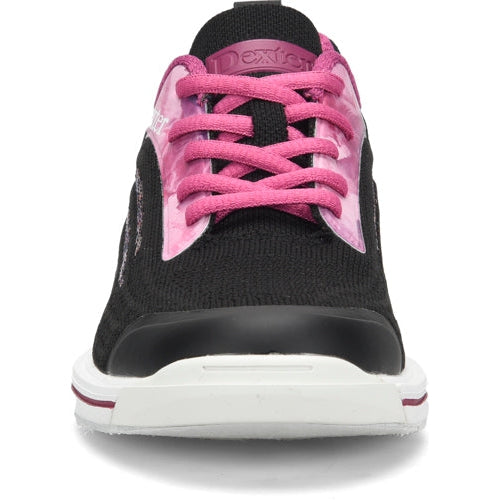 Dexter Womens DexLite Knit Black Pink Bowling Shoes