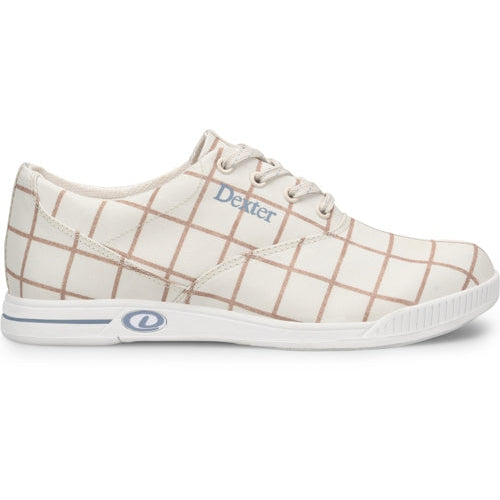 Dexter Womens Kerrie Cream Plaid Bowling Shoes