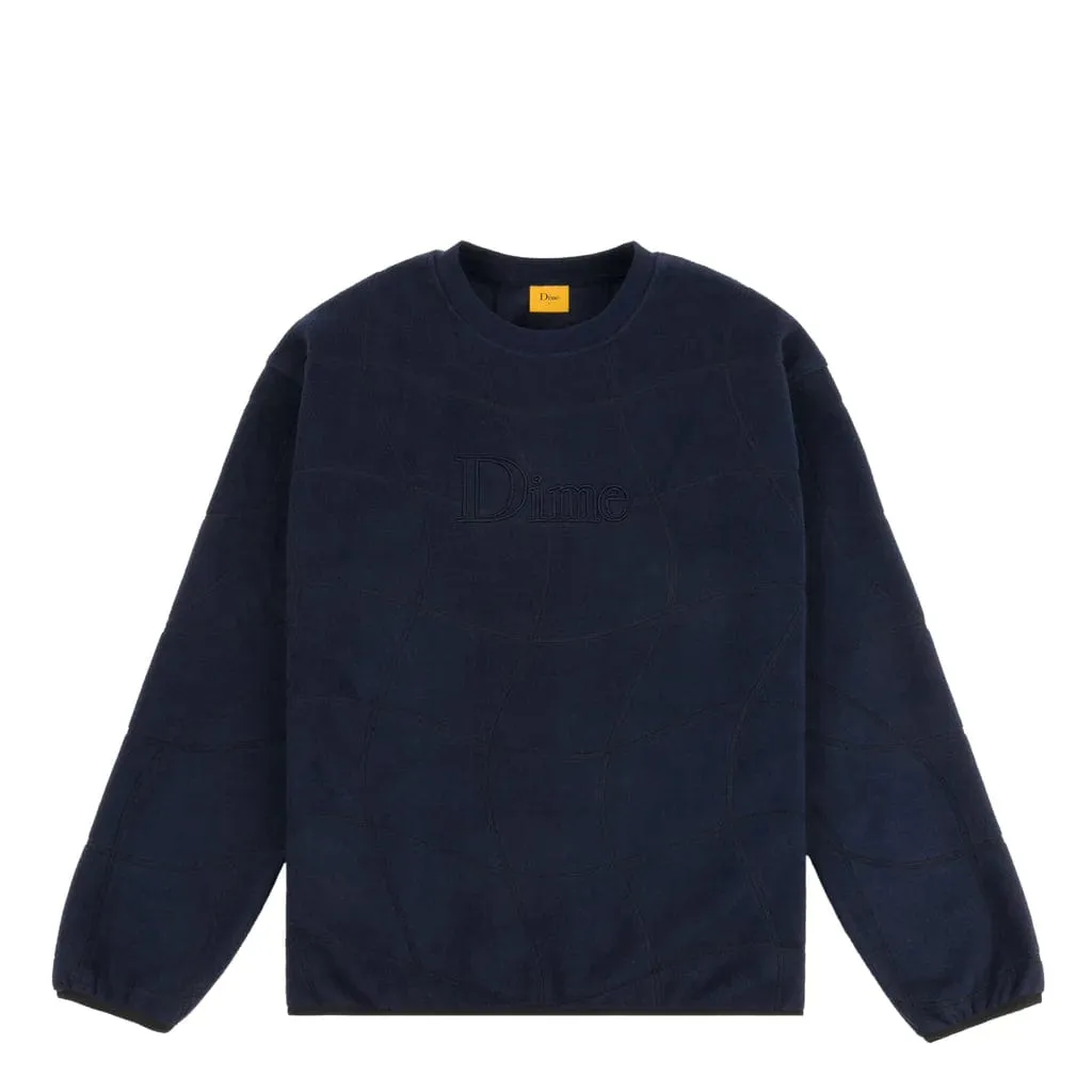 Dime MTL Classic Wave Polar Crewneck Navy