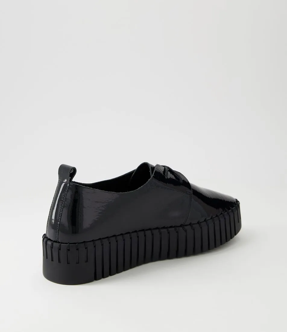 DJANGO & JULIETTE Brenda Black Patent Leather Sneakers