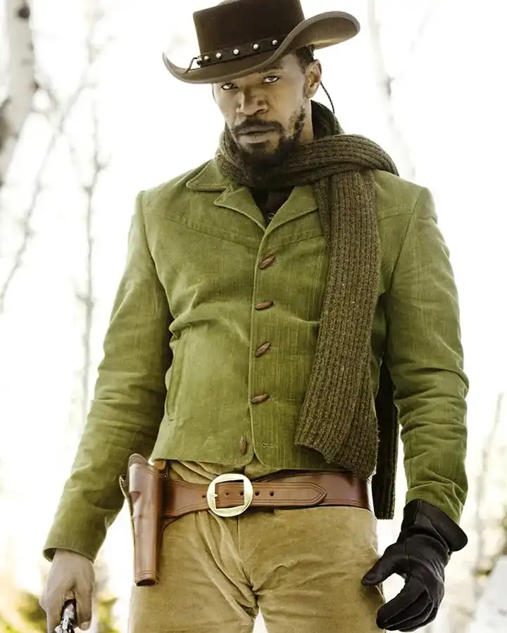 Django Unchained Jamie Foxx Green Jacket - William Jacket