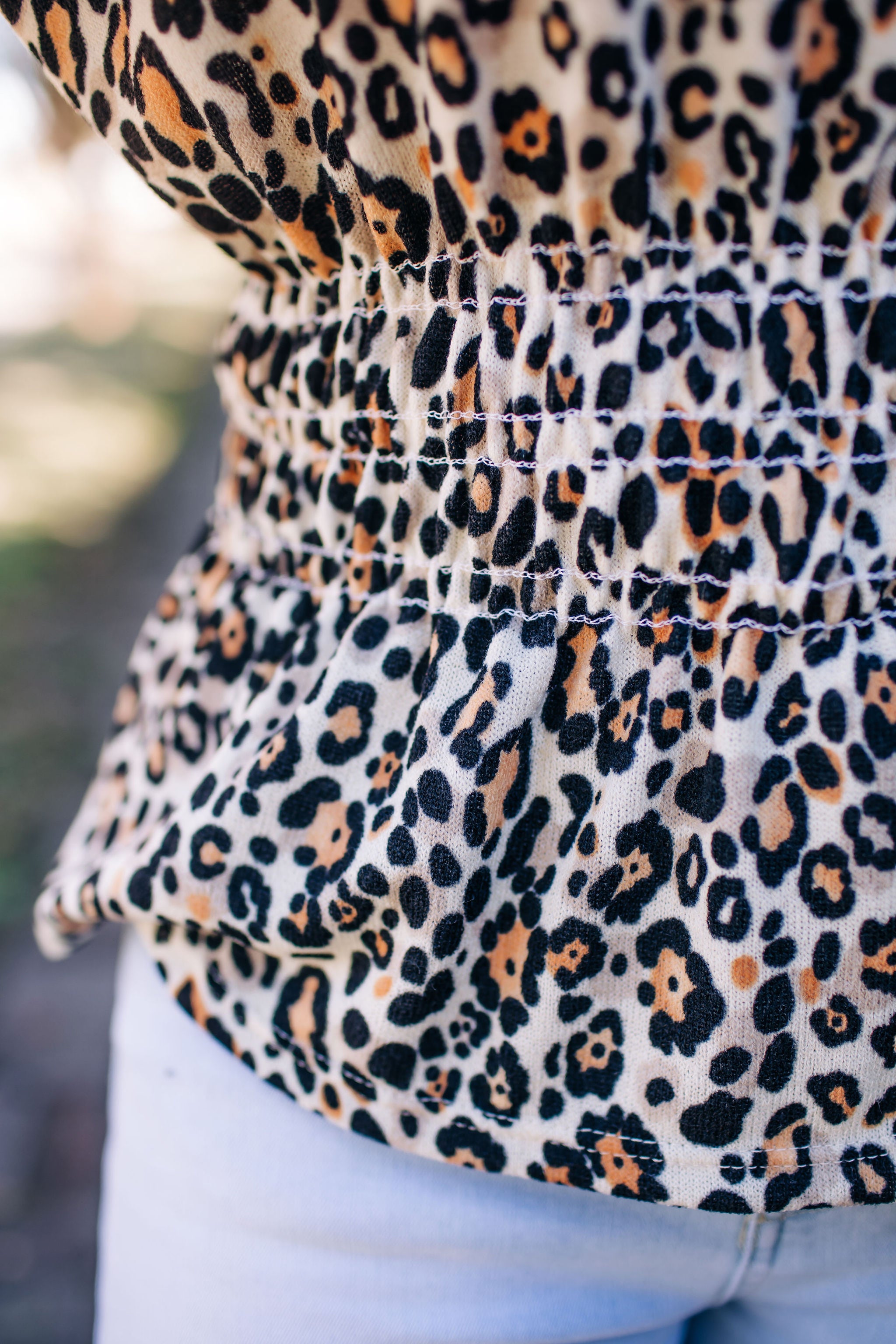 Doin' This Leopard Peplum Top