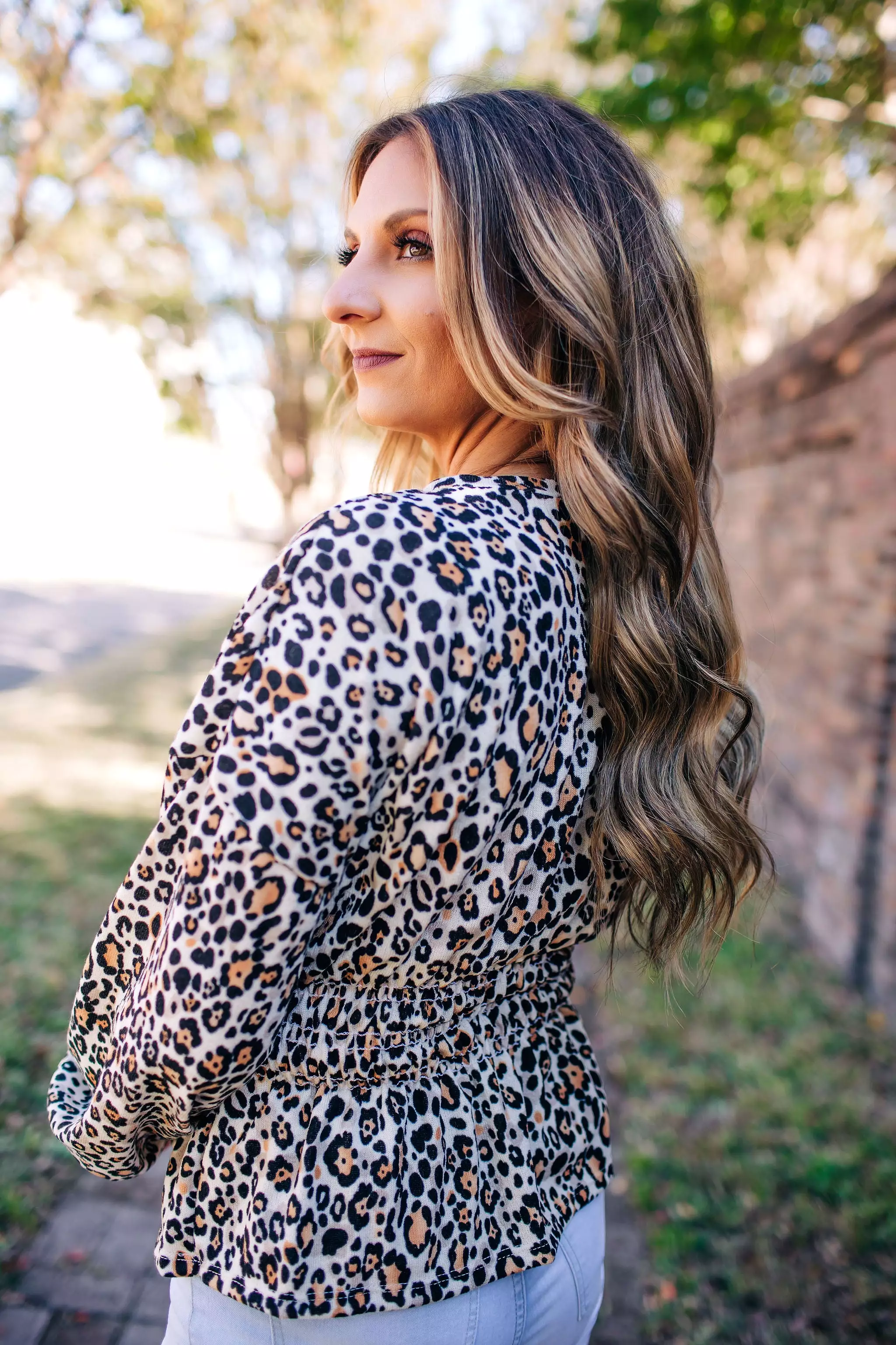 Doin' This Leopard Peplum Top