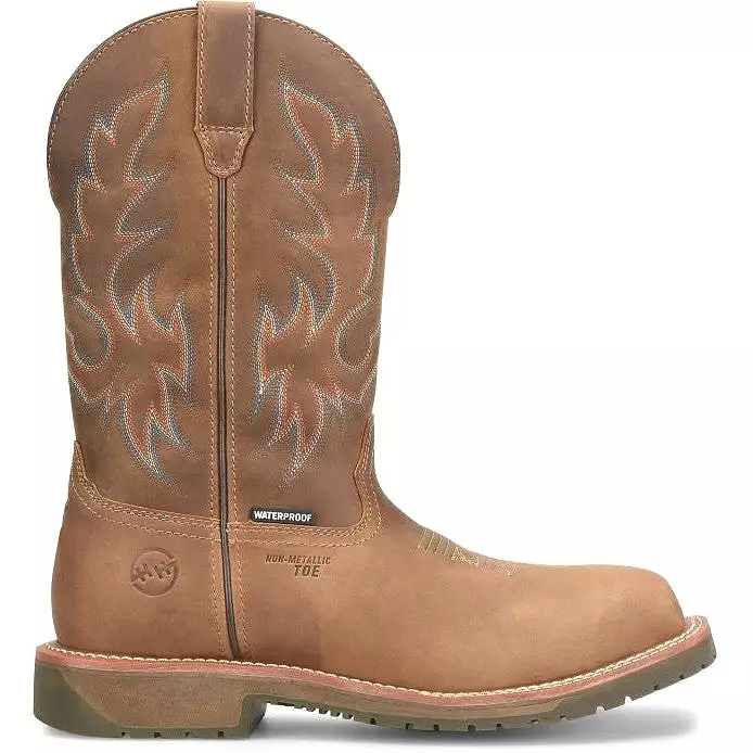 Double H Men's Roper 12 Wide SQ Toe Comp Toe Western Work Boot -Brown- DH6141