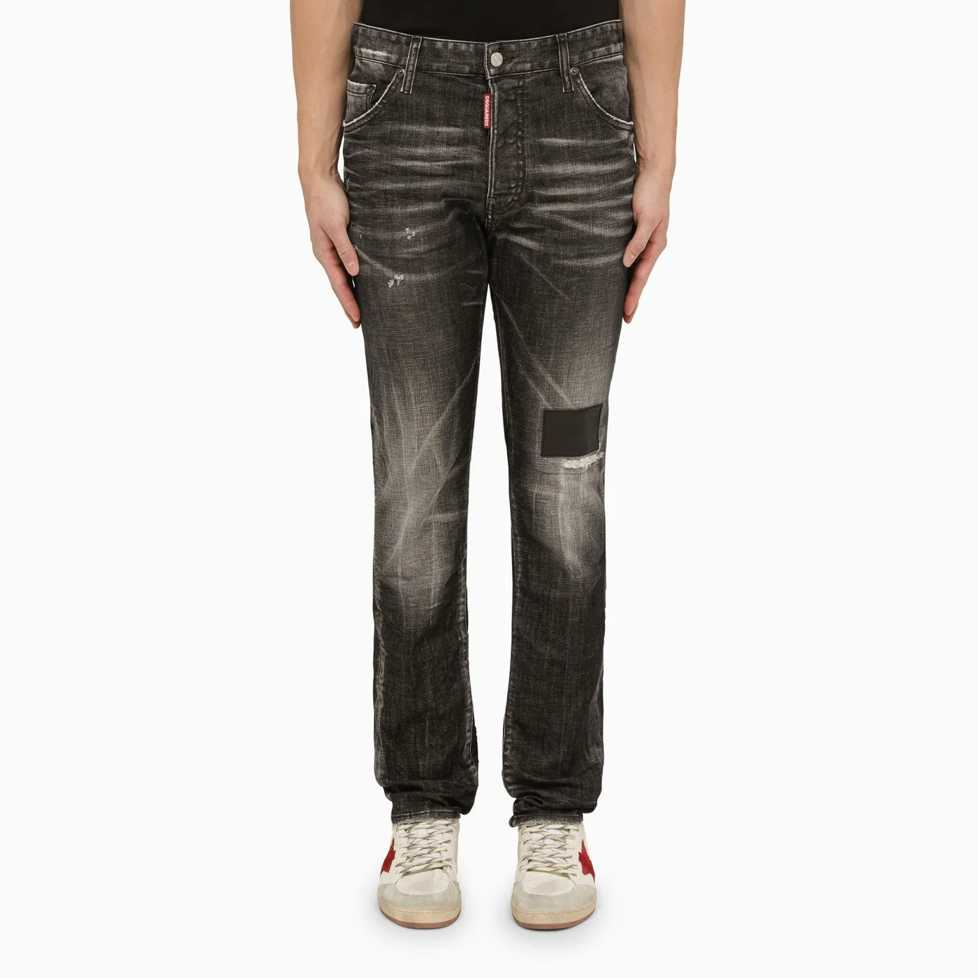 Dsquared2    Dsquared2 Black Washed Jeans With Denim Wears