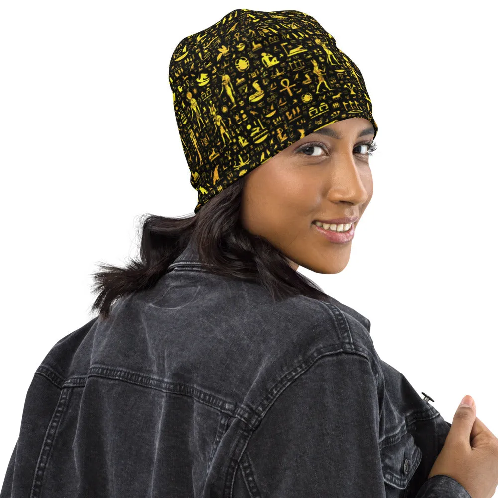 Egyptian Hieroglyphs Beanie