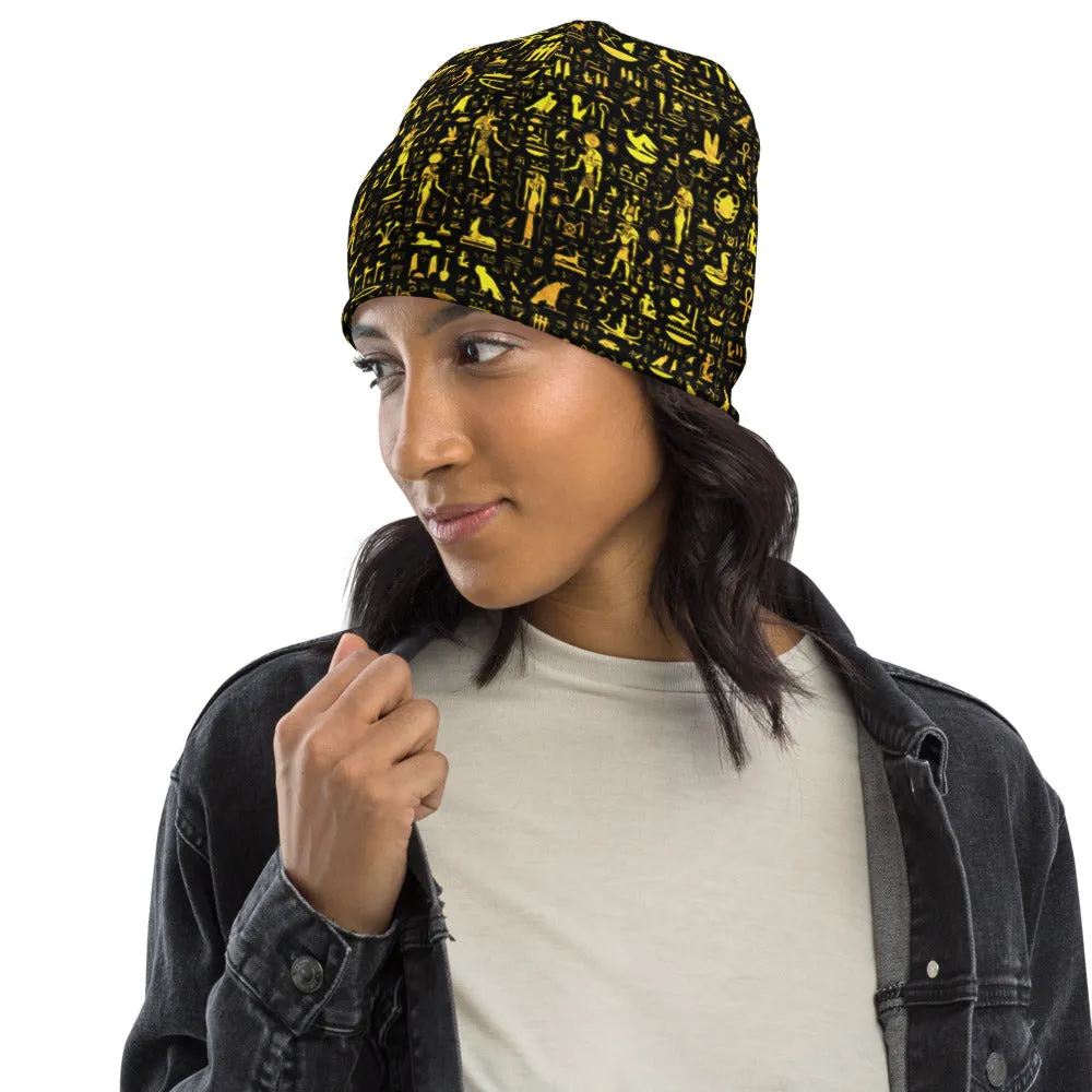 Egyptian Hieroglyphs Beanie