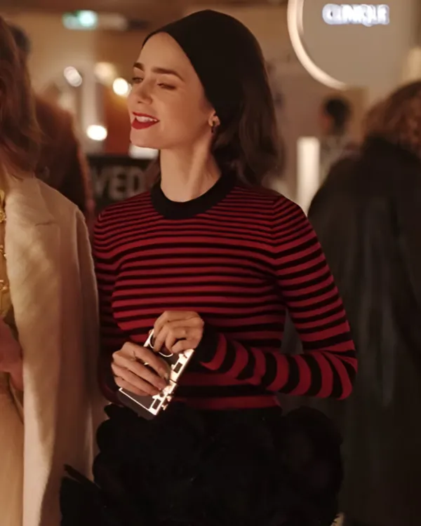 Emily in Paris S04 Emily Cooper Sweater | Lily Collins Red Sweater