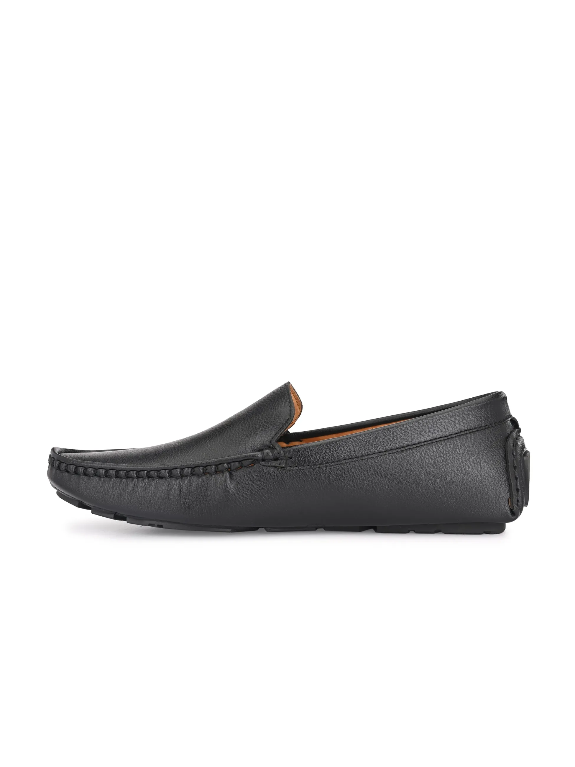 Fentacia Men Black Driving Loafers