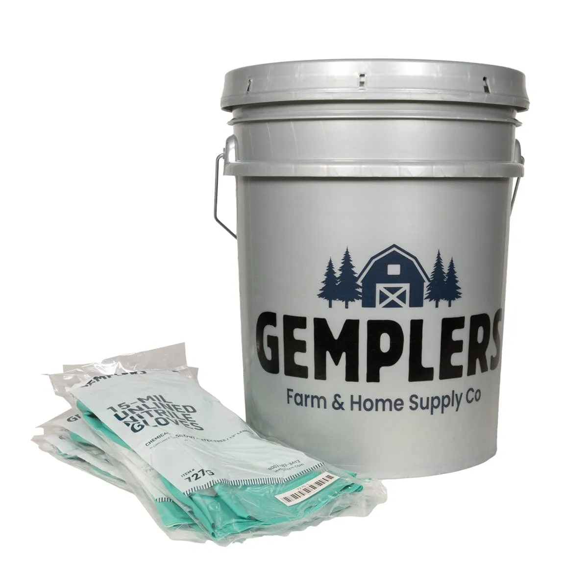 Gemplers 15-mil Chemical Resistant Unlined Nitrile Gloves | Bucket of 48 Pairs