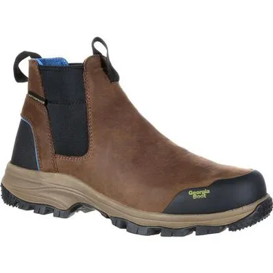 GEORGIA BOOT BLUE COLLAR CHELSEA WATERPROOF WORK ROMEO BOOT