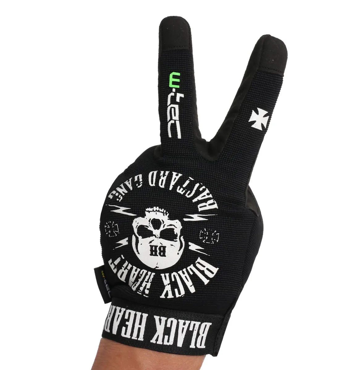 Gloves BLACK HEART - BASTARD SKULL - BLACK - 17859  -  Metal-shop