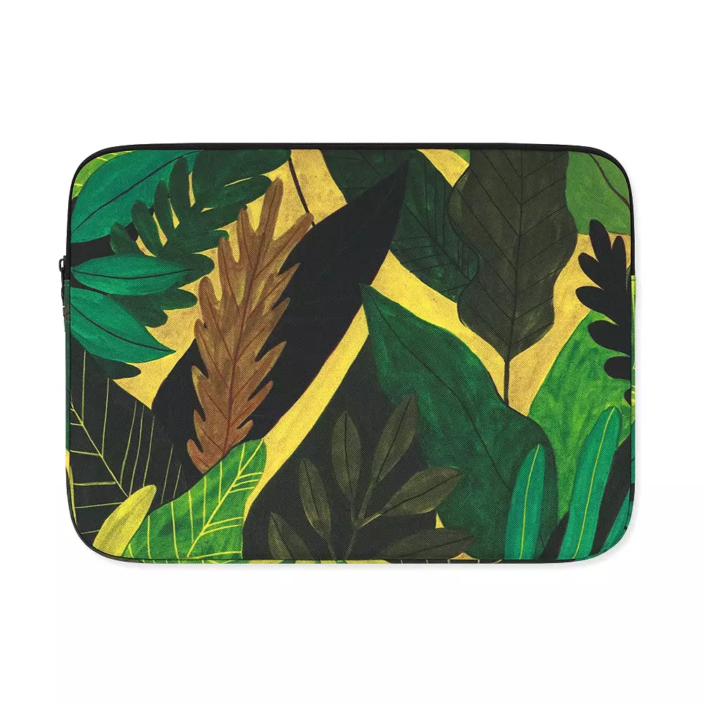 Green Forest Graphic Laptop Sleeves 13 15 inch Cases Protective Covers Handbags Square Pouches Designer Artist Prints Cute Light