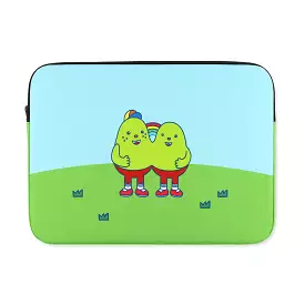 Green Twin Mountain Graphic Laptop Sleeves 13 15 inch Cases Protective Covers Handbags Square Pouches Designer Artist Prints Cut