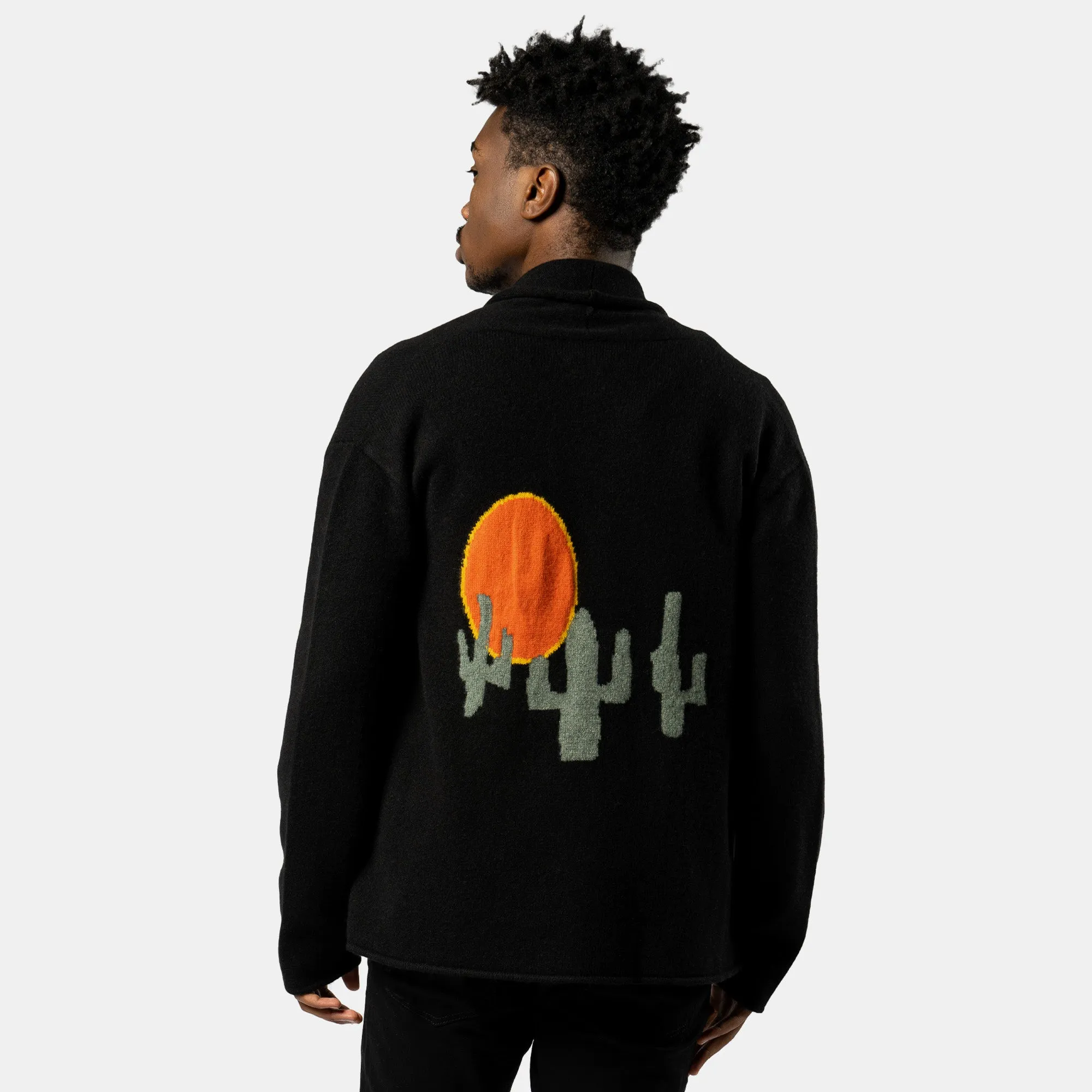 Harden Cactus Cardigan - Black