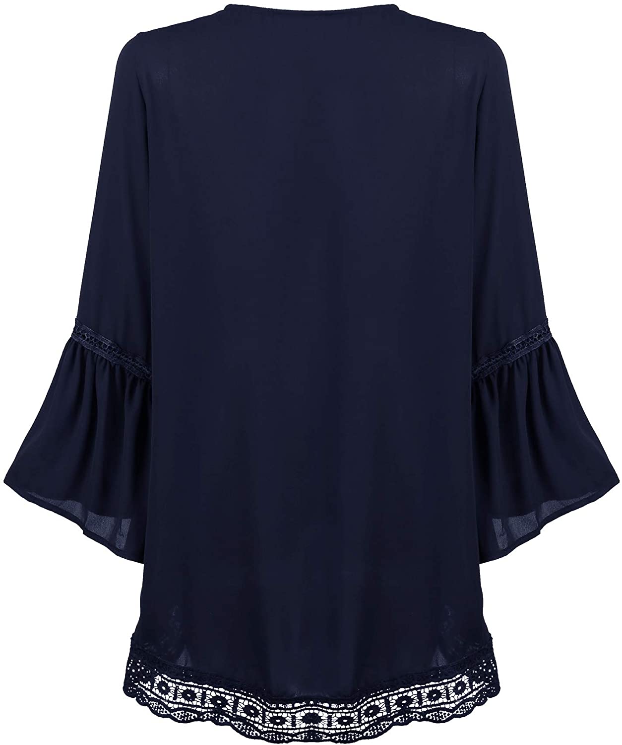 Haute Edition Flared Bell Sleeve Lace Trimmed Kimono