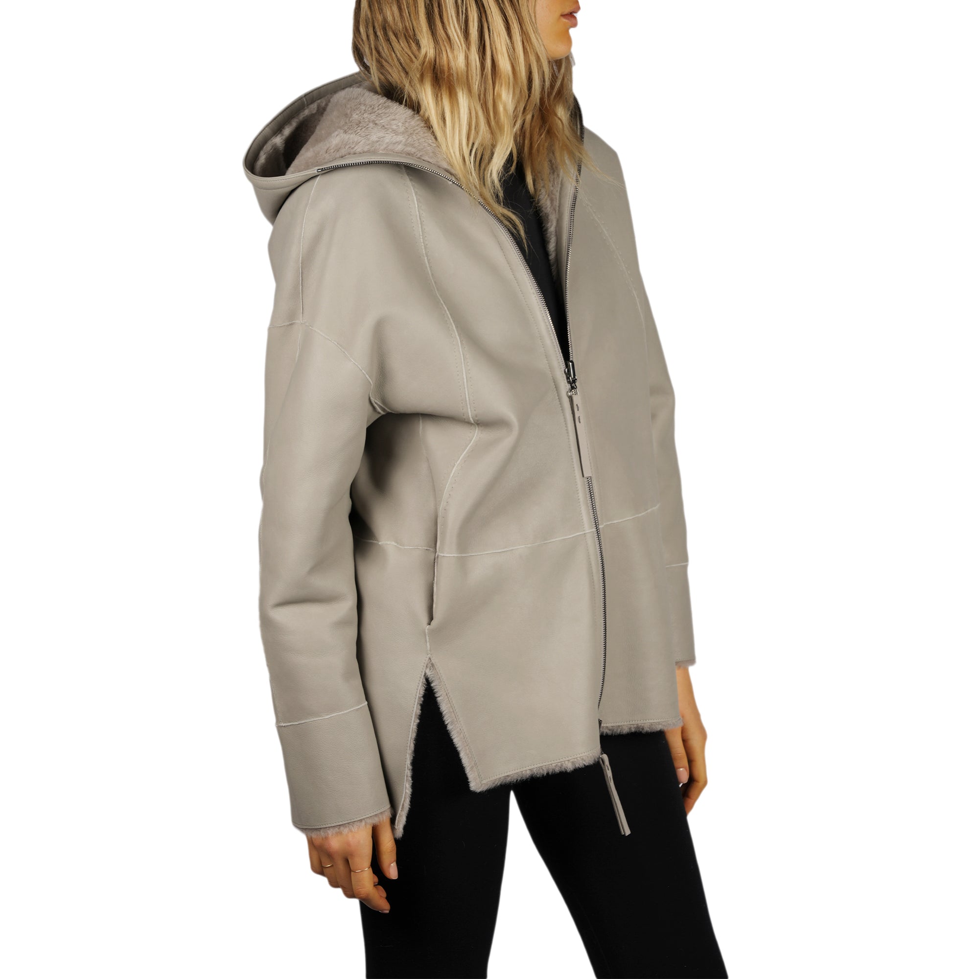 Hoodie Shearling Jacket Pacaja Grey