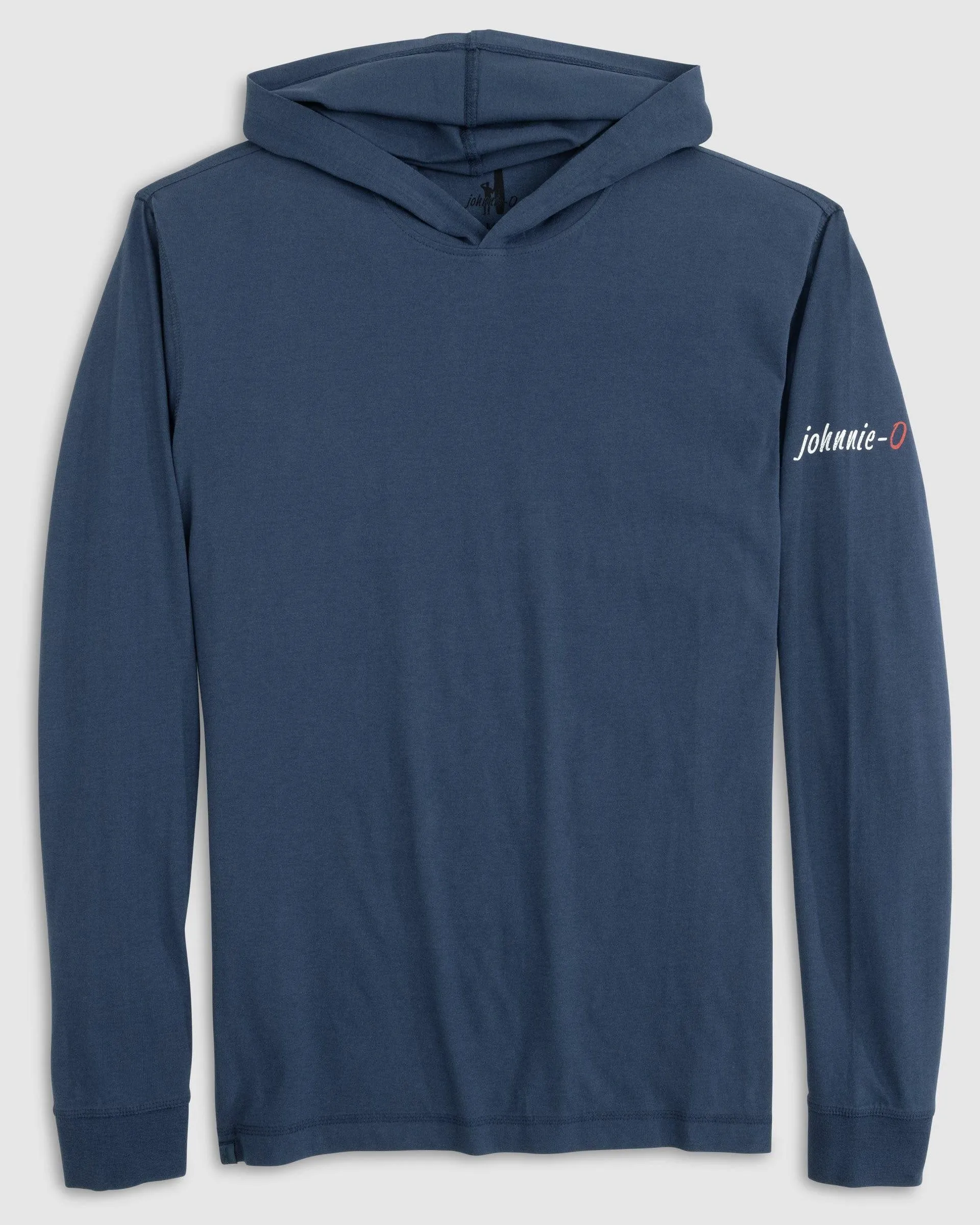 Johnnie-O Edison Cotton T-Shirt Hoodie Wake Navy