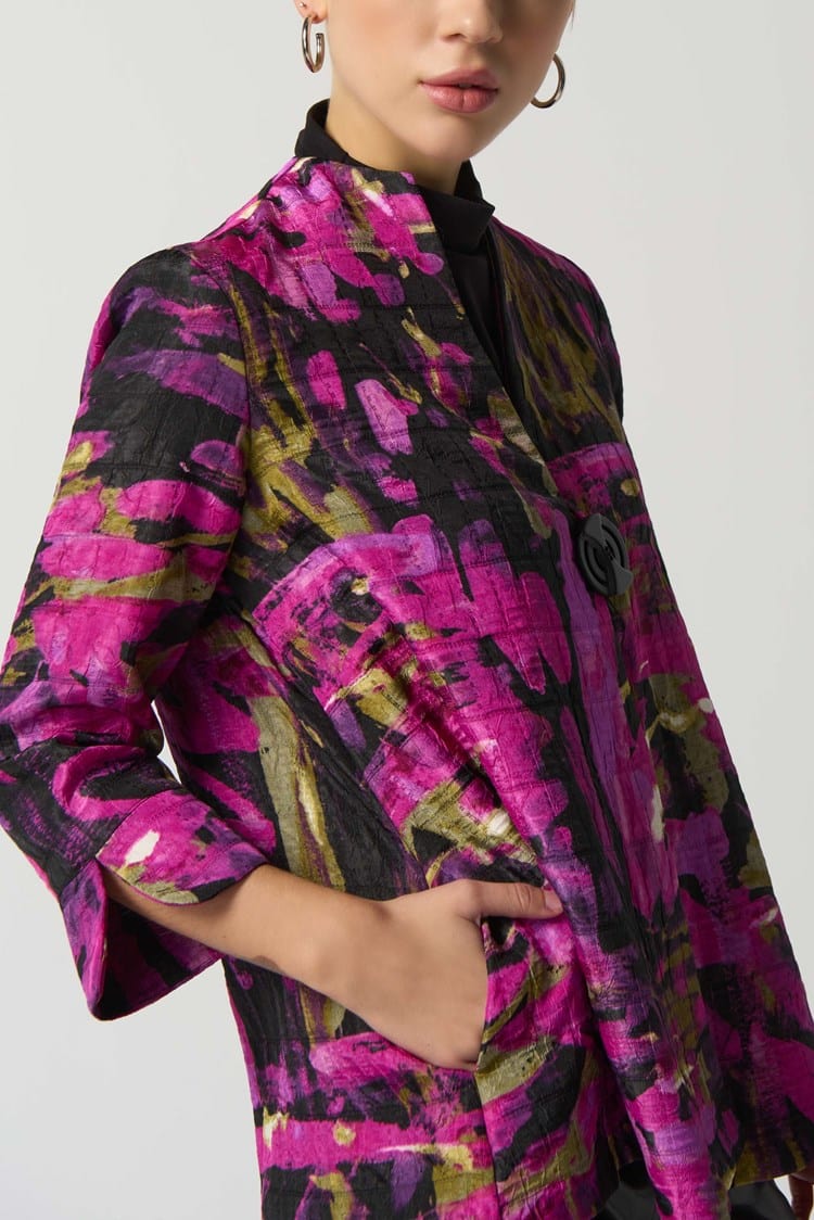 Joseph Ribkoff Abstract Print Trapeze Jacket - 233192 (T)