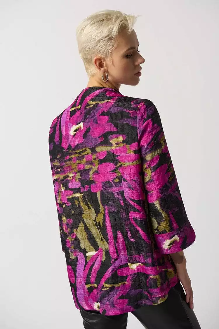 Joseph Ribkoff Abstract Print Trapeze Jacket - 233192 (T)