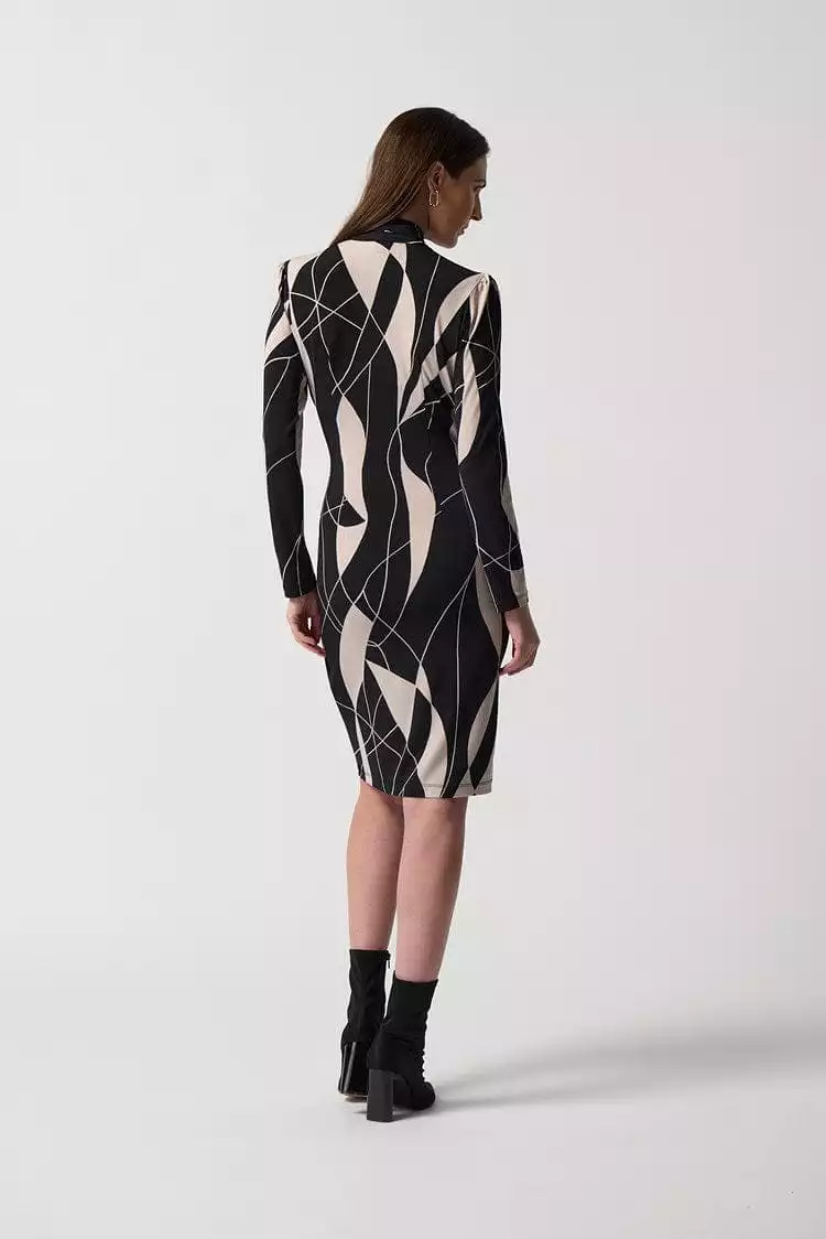 Joseph Ribkoff Abstract Print Wrap Dress - 233104