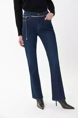 Joseph Ribkoff Chain Belted High Rise Jean - 223939