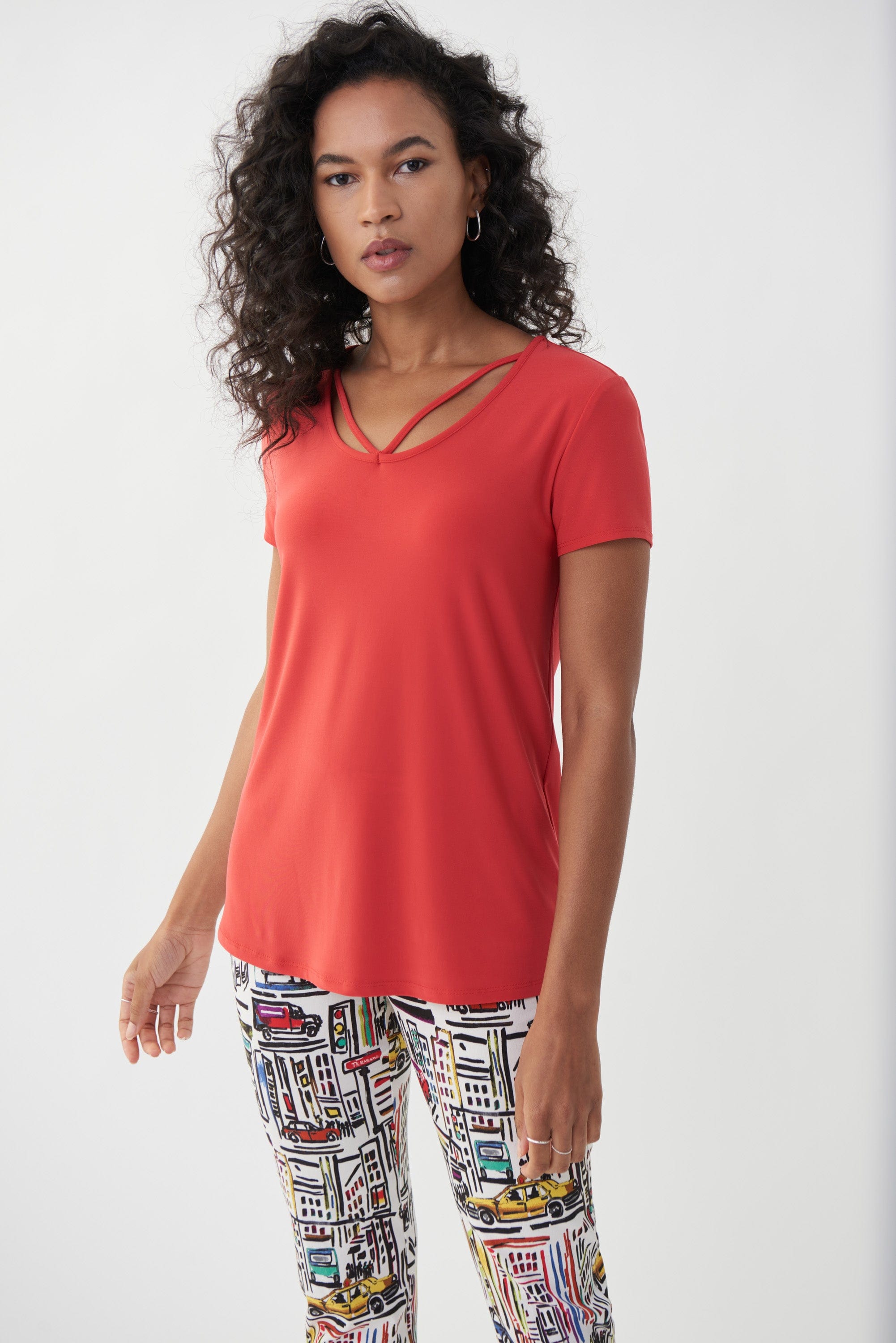 Joseph Ribkoff Cut Out Detail Top - 222136