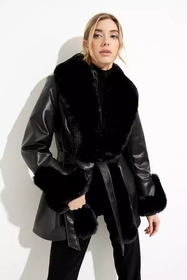 Joseph Ribkoff Leatherette Coat - 233927